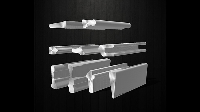 Estante de soporte de línea triangular como tamiz de pulpa de filtro y línea de forma especial para piezas de ingeniería de protección ambiental