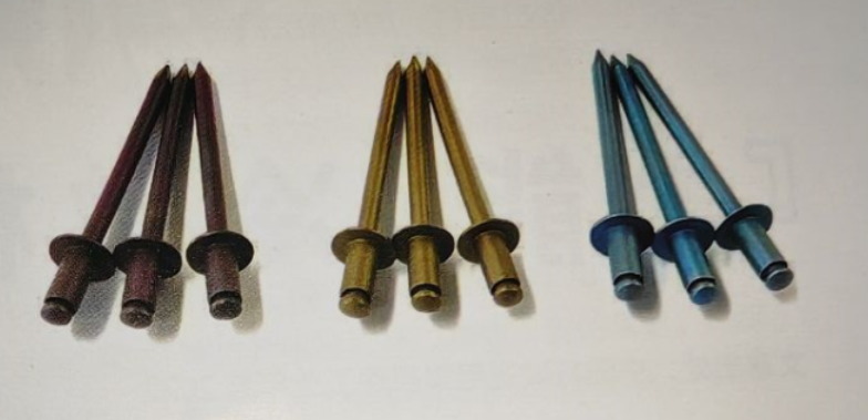 Nissen Rivet melancarkan kuku logam titanium berwarna pertama di Jepun